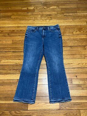 NYDJ Billie Mini Boot Jeans Women's Size 12 Medium Wash Blue Denim High Rise